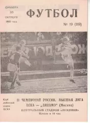 ЦСКА - Динамо Москва 30.10.1993 Чемпионат России