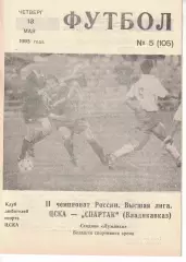 ЦСКА - Спартак Владикавказ 13.05.1993 Чемпионат России