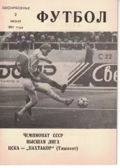 ЦСКА - Пахтакор Ташкент 02.06.1991 Чемпионат СССР (КЛС)