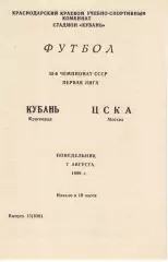 Кубань Краснодар - ЦСКА 07.08.1989 Чемпионат СССР Первая лига