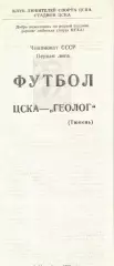 ЦСКА - Геолог Тюмень 06.05.1989 Чемпионат СССР Первая лига