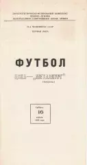 ЦСКА - Металлург Запорожье 16.04.1988 Чемпионат СССР Первая лига