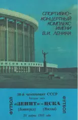 Зенит Ленинград - ЦСКА 28.03.1987 Чемпионат СССР
