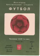 Ротор Волгоград - ЦСКА 21.06.1986 Чемпионат СССР