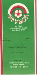СКА Ростов-на-Дону - ЦСКА 17.11.1984 Чемпионат СССР