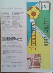ЦСКА - Днепр Днепропетровск 17.07.1982 Чемпионат СССР