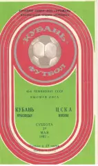 Кубань Краснодар - ЦСКА 29.05.1982 Чемпионат СССР