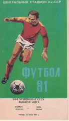 Кайрат Алма-Ата - ЦСКА 23.07.1981 Чемпионат СССР Красная