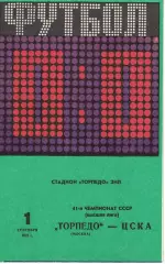 Торпедо Москва - ЦСКА 01.09.1978 Чемпионат СССР