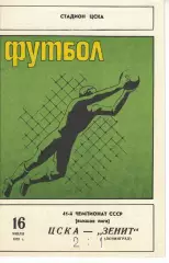 ЦСКА -Зенит Ленинград 07.07.1978 Чемпионат СССР