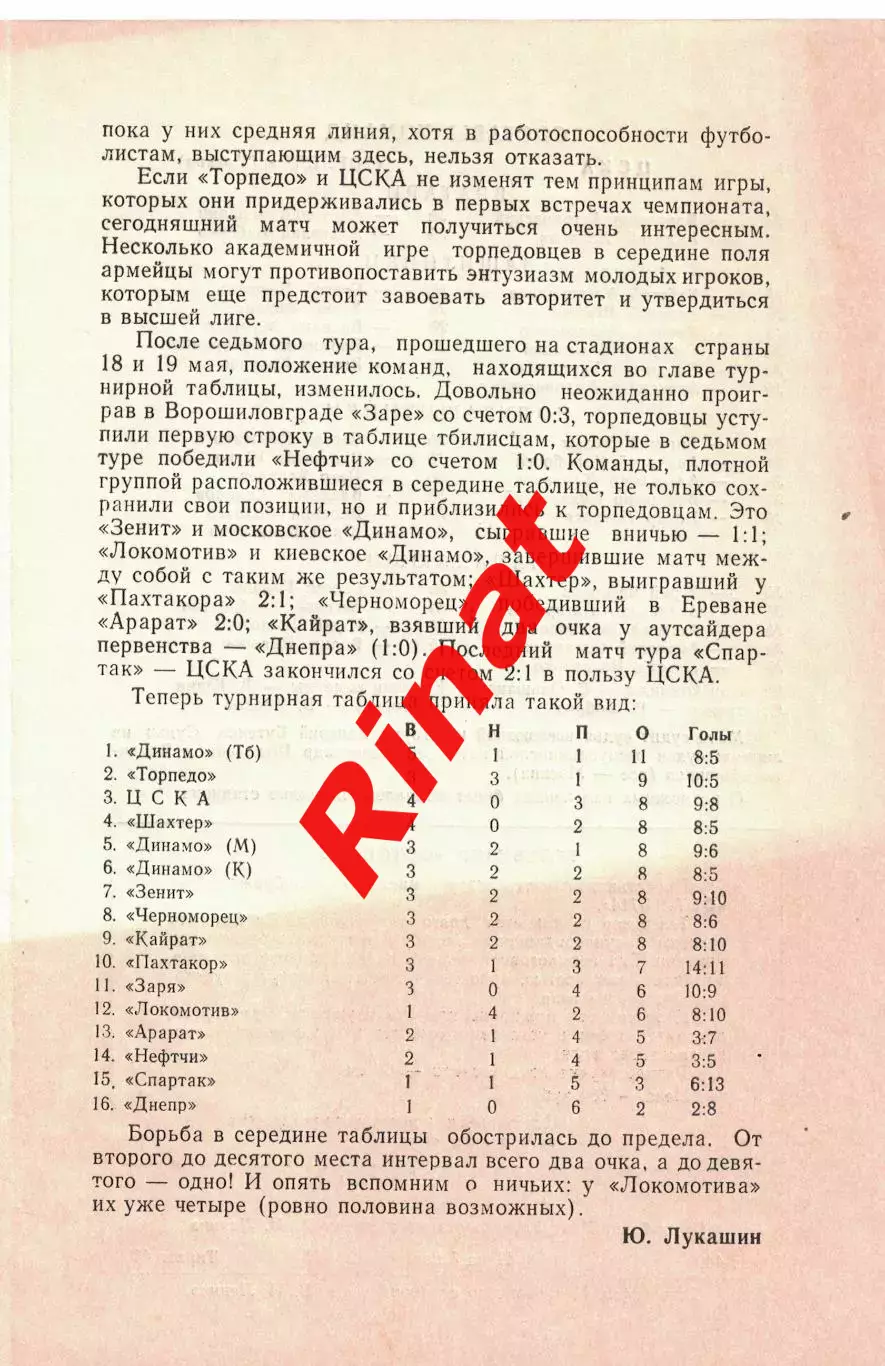 ЦСКА - Торпедо Москва 23.05.1978 Чемпионат СССР 2