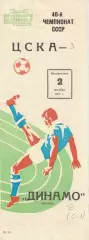ЦСКА - Динамо Москва 02.10.1977 Чемпионат СССР