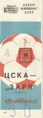 ЦСКА - Заря Ворошиловград 19.04.1976 Чемпионат СССР