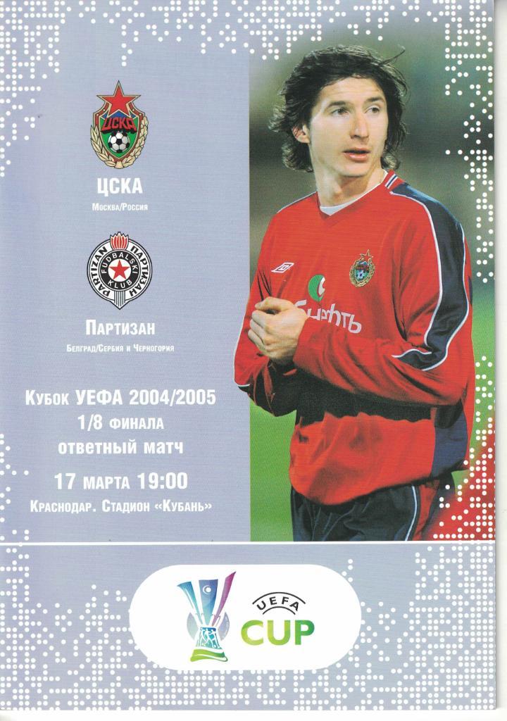 ЦСКА - Партизан Белград 17.03.2005 1/8 Кубка УЕФА