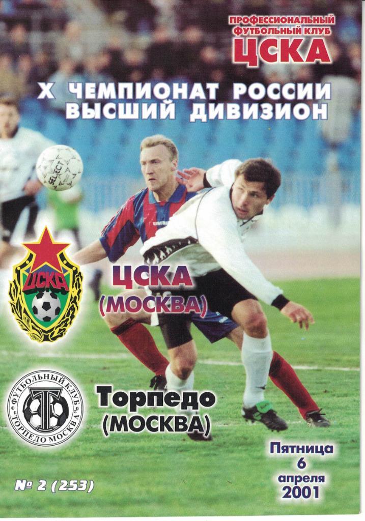ЦСКА - Торпедо Москва 06.04.2001 Чемпионат России