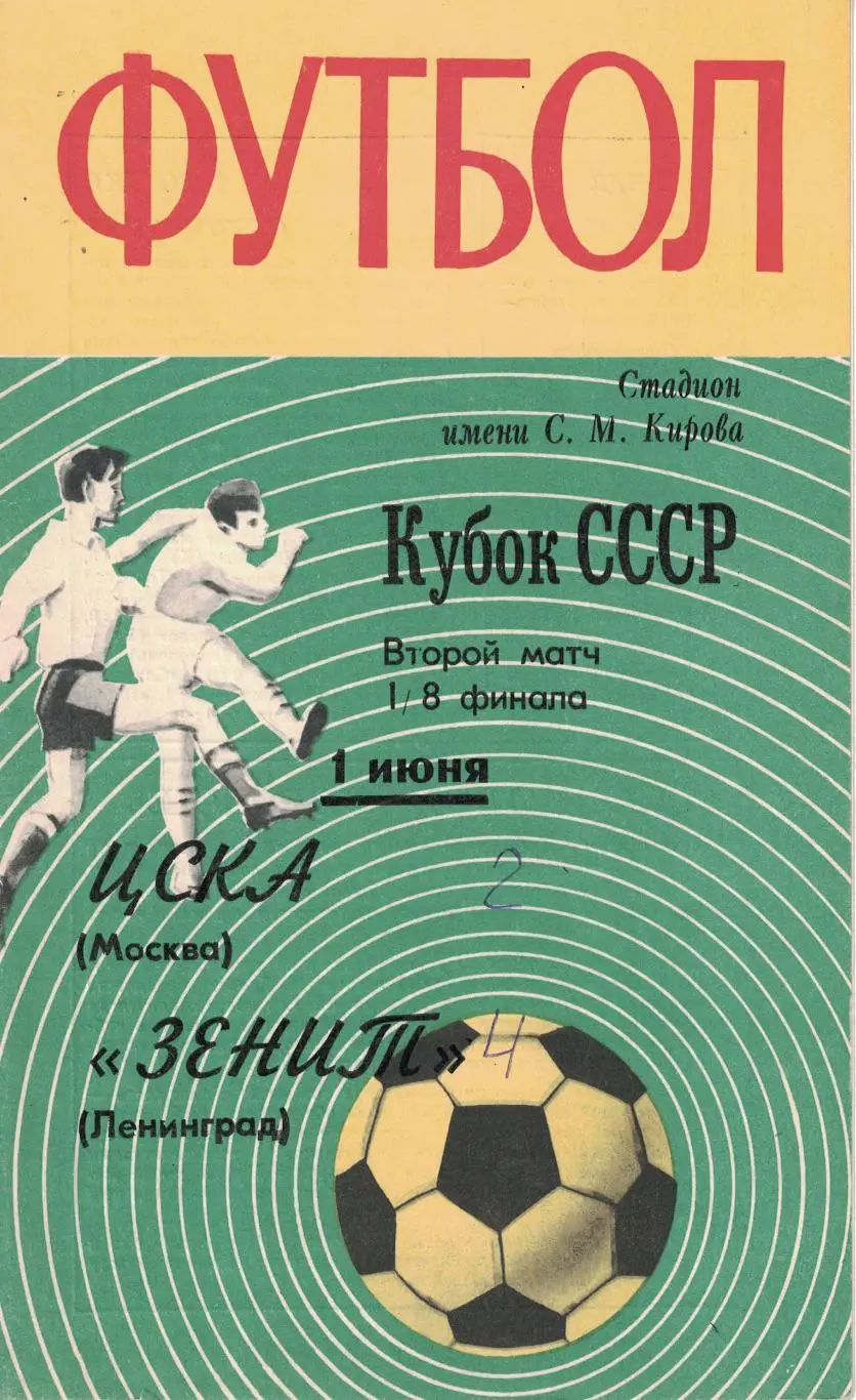 Зенит Ленинград - ЦСКА 01.06.1970 Кубок СССР 1/8 финала