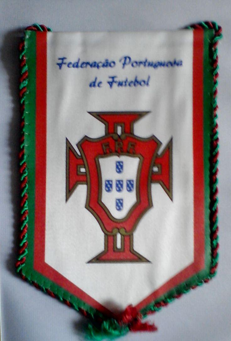 Португалия, федерация футбола. Вымпел. Белый. Вид 1
