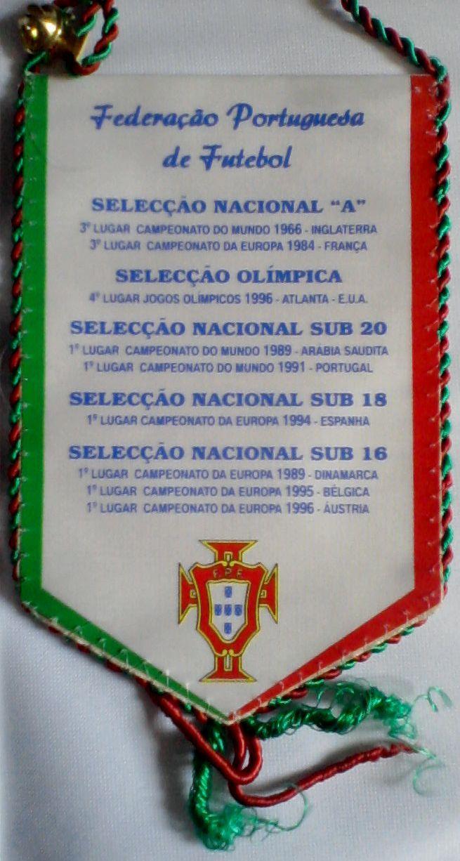 Португалия, федерация футбола. Вымпел. Белый. Вид 2 1