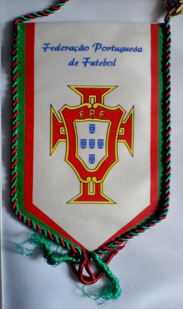 Португалия, федерация футбола. Вымпел. Белый. Вид 2