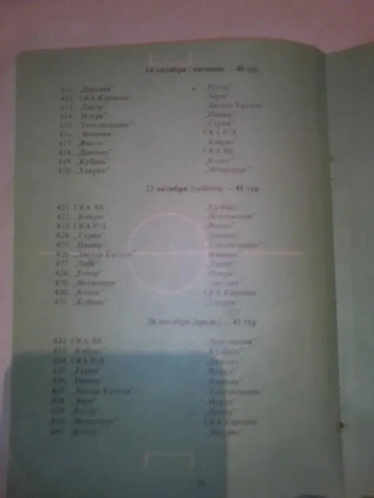 Кайрат Алматы Календарь игр 1983 год 2