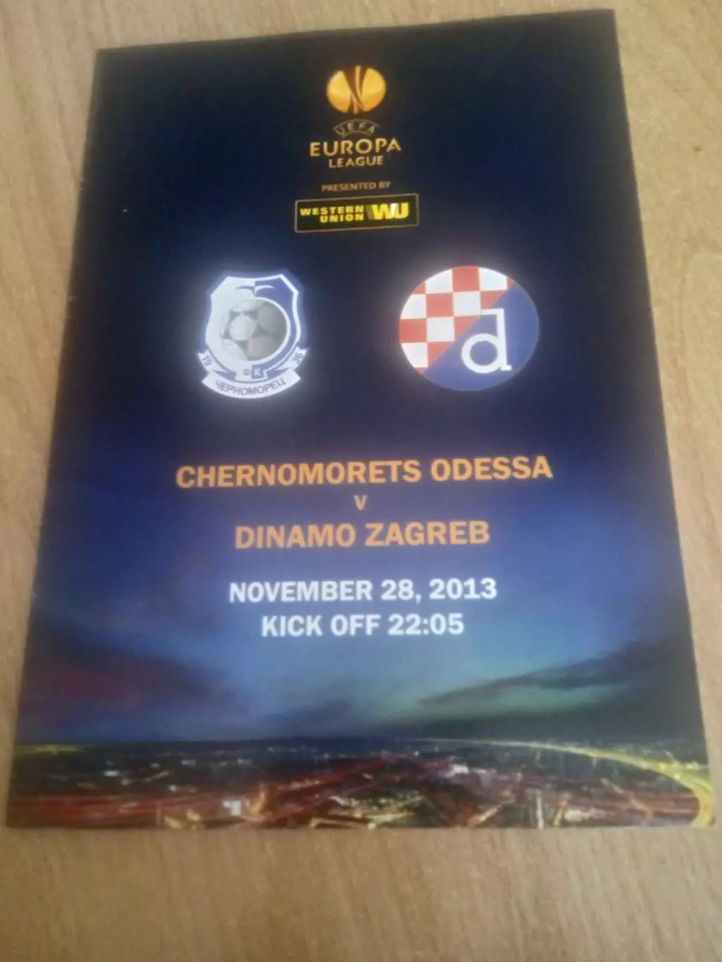 Черноморец Одесса-Динамо Загреб,Хорватия-28.11.2013