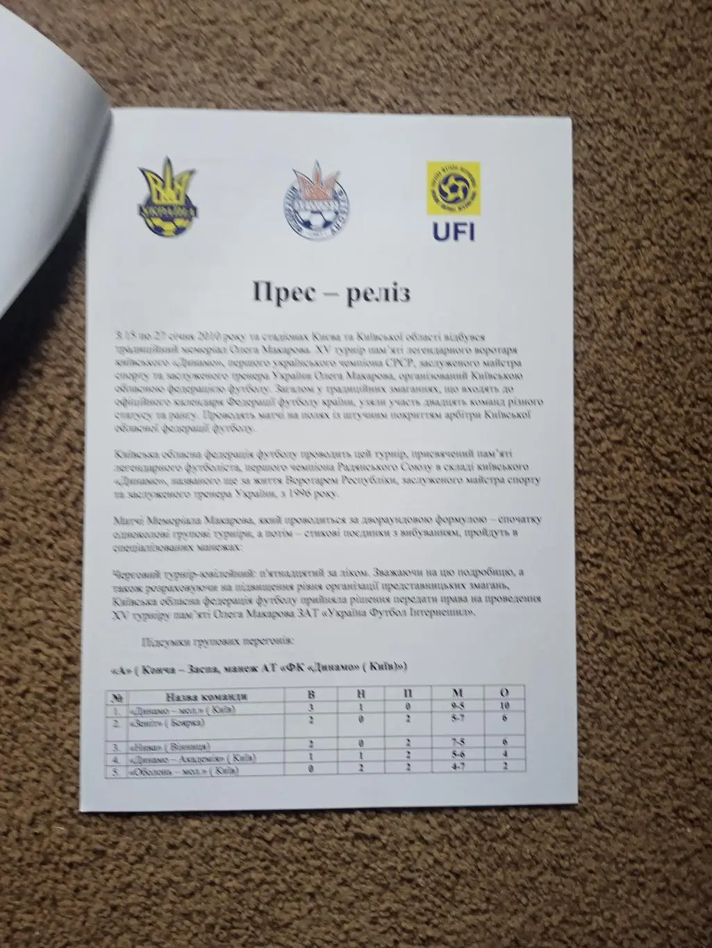 Украина.Киев-2010.Турнир О.Макарова.Динамо/Оболонь/Десна/Нива Винница... 1