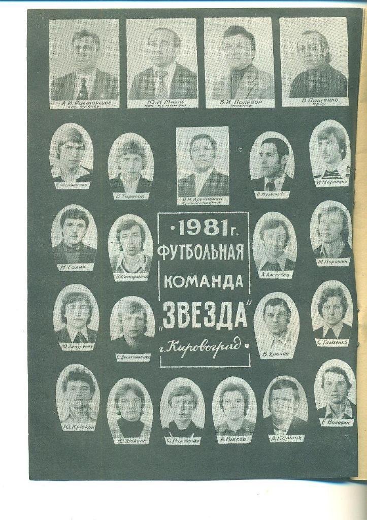 СССР.Звезда Кировоград-1981 1