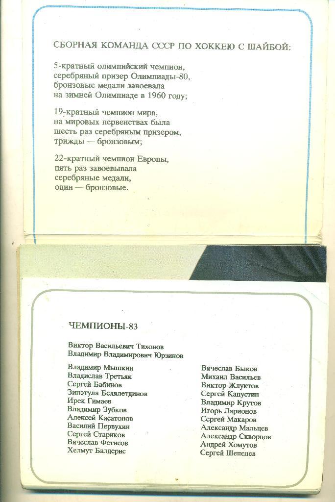 хоккей.СССР-Чемпион мира 1983г. 1