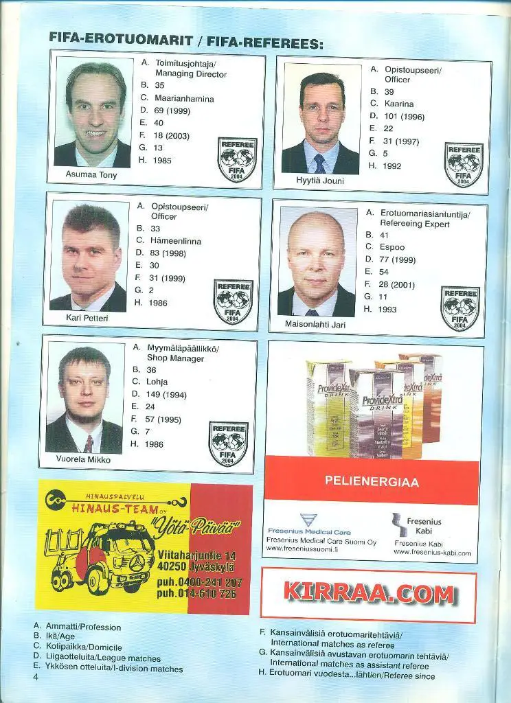 Финляндия-2004.Арбитры 1