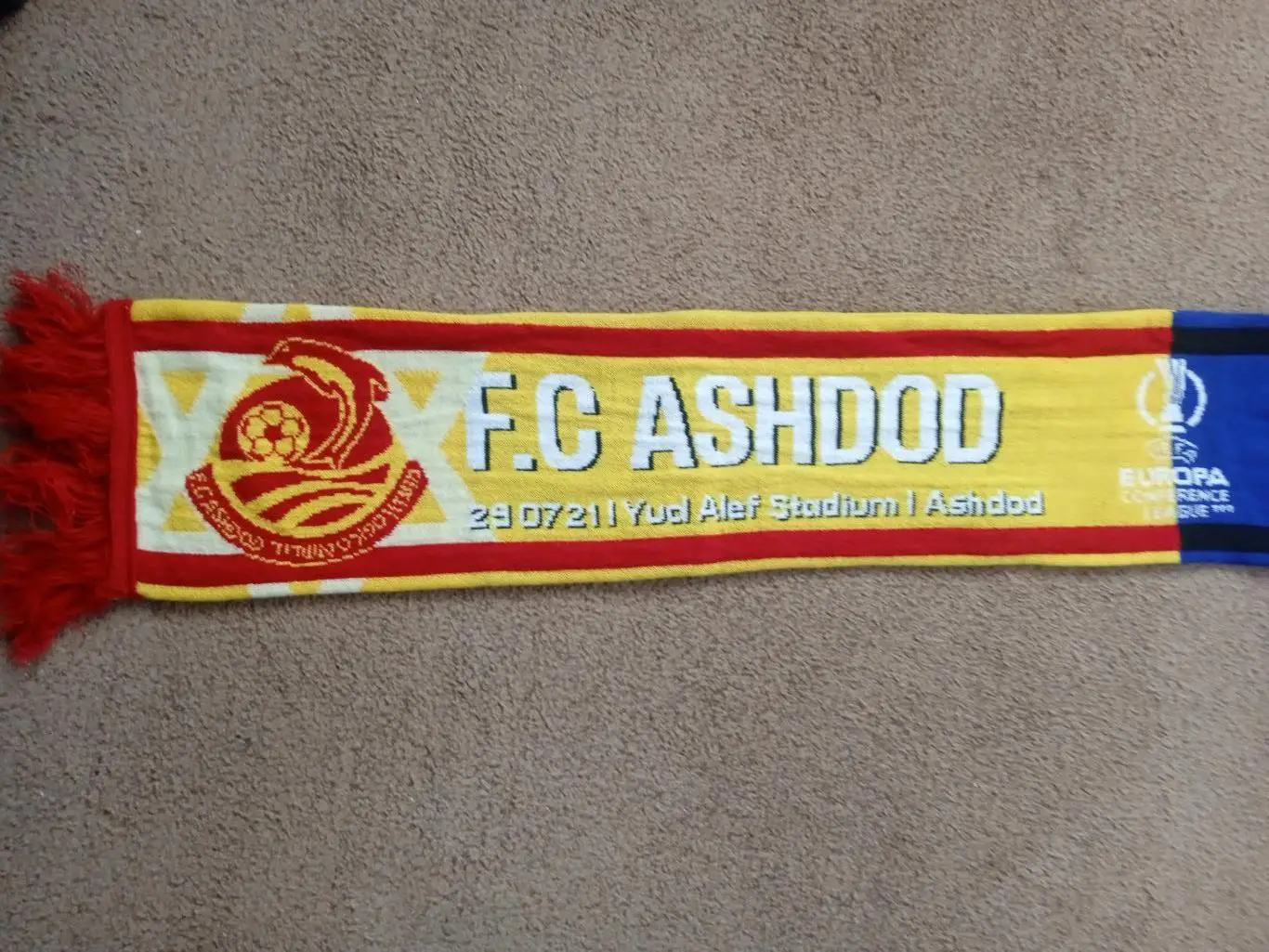 Шарф(роза).Футбол.Ашдод,Израиль-Карабах -2021 2