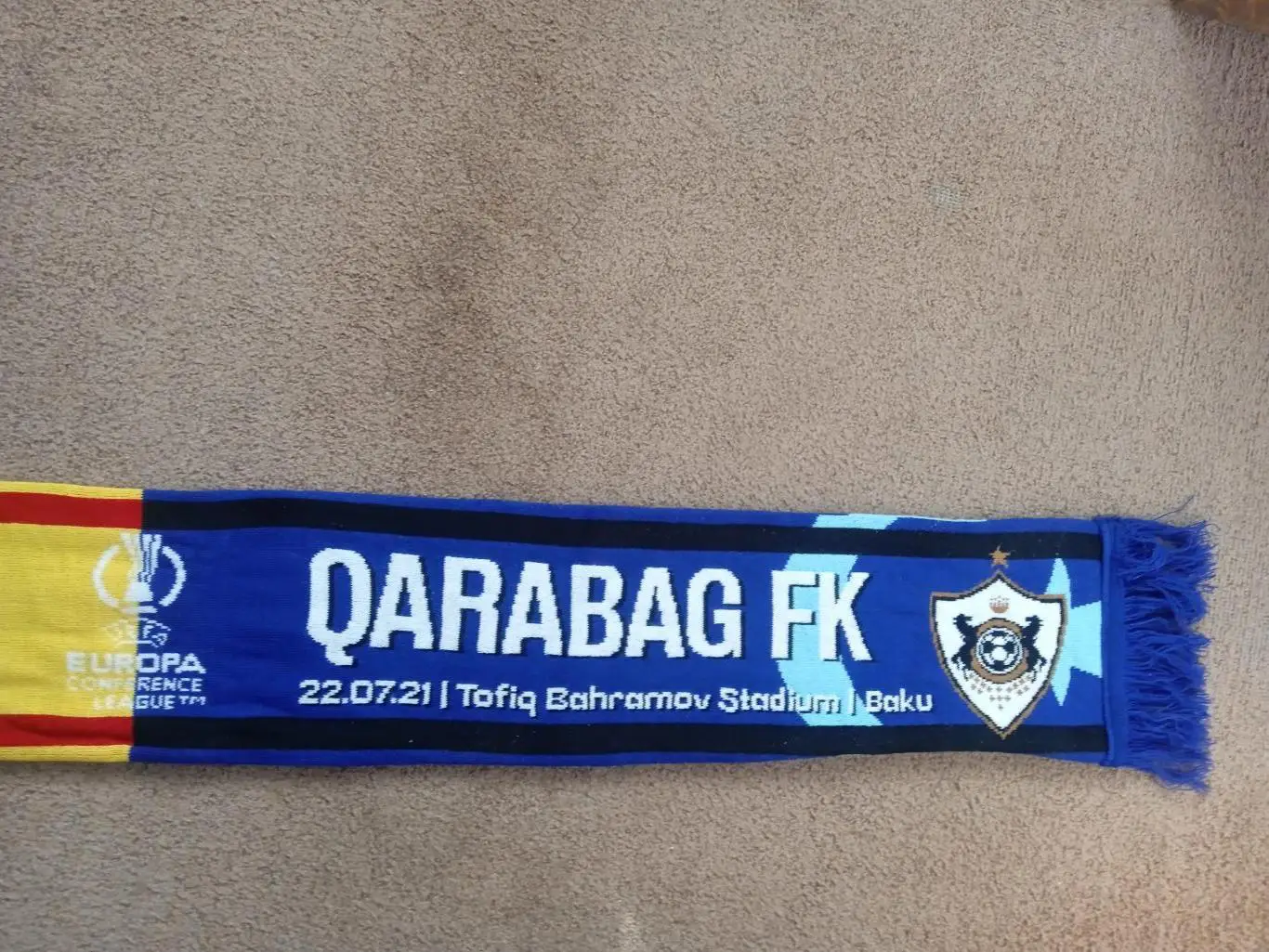 Шарф(роза).Футбол.Ашдод,Израиль-Карабах -2021 4