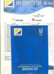 U-17*Кубок В.Банникова-2021(Украина,Бел арусь,Армения,Болгария, Турция,Грузия,++