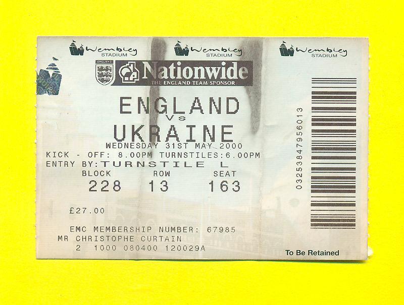 Англия-Украина-31.05.2000