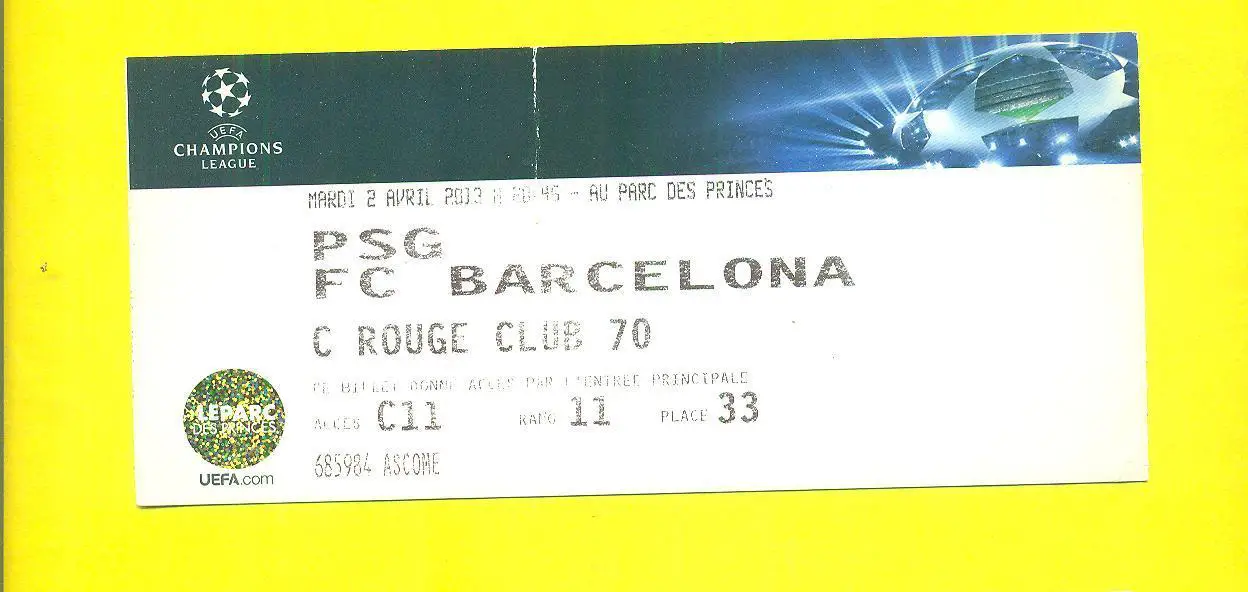 ПСЖ Франция-Барселона-2.04.2013