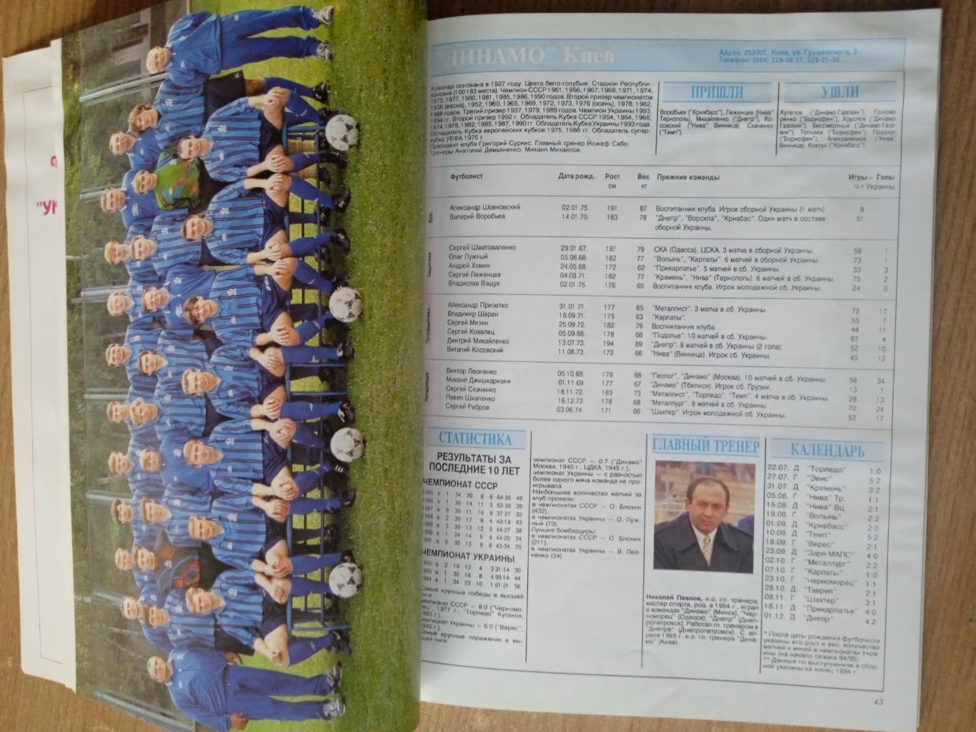 Мир футбола.Украина-1994/1995.. 1