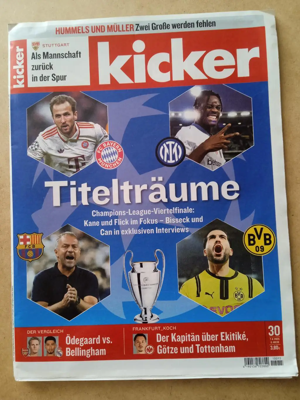 Kicker-7.04.2025.Бавария-Интер/Барселона-Боруссия