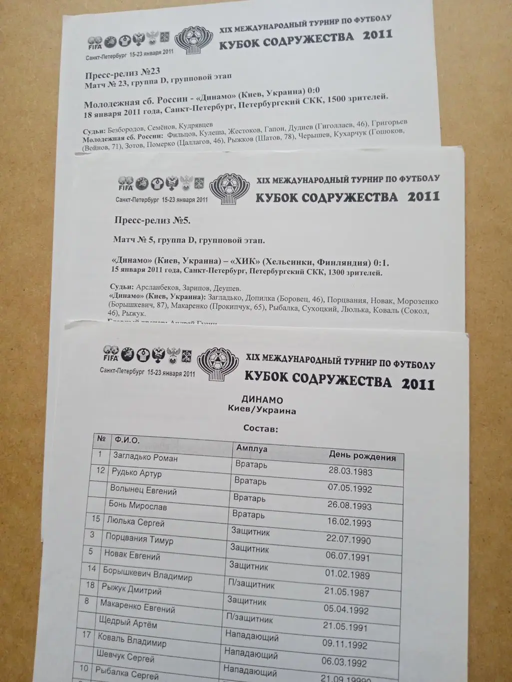 Кубок Содружества-2011.Россия,Киев Динамо,Зенит,Шахтер Солигорск.. 2