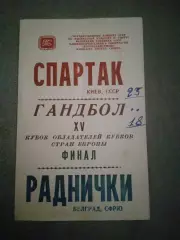 Гандбол.Финал.Спартак Киев-Раднички-1981