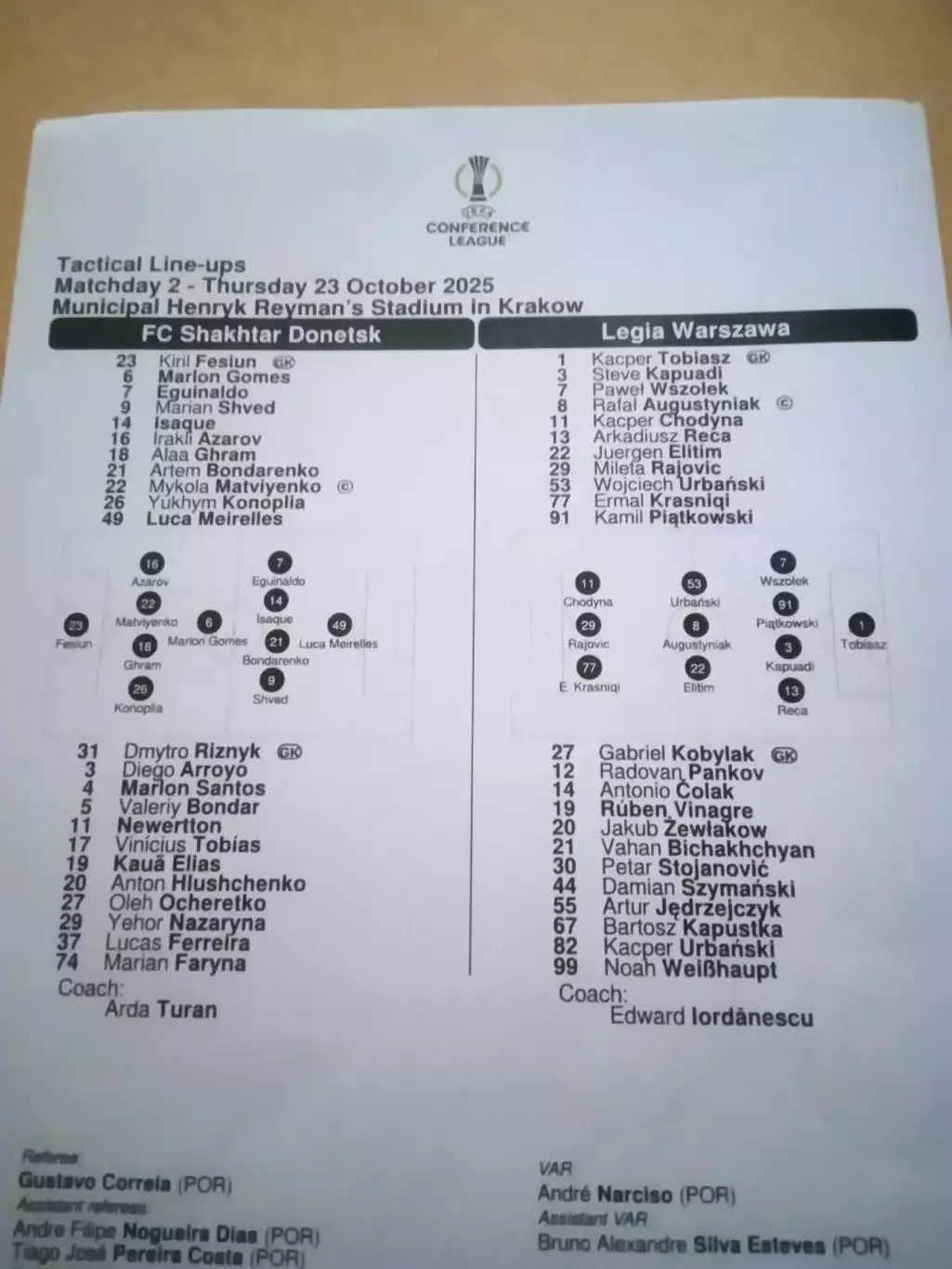 Шахтер-Легия Польша-23.10.2025