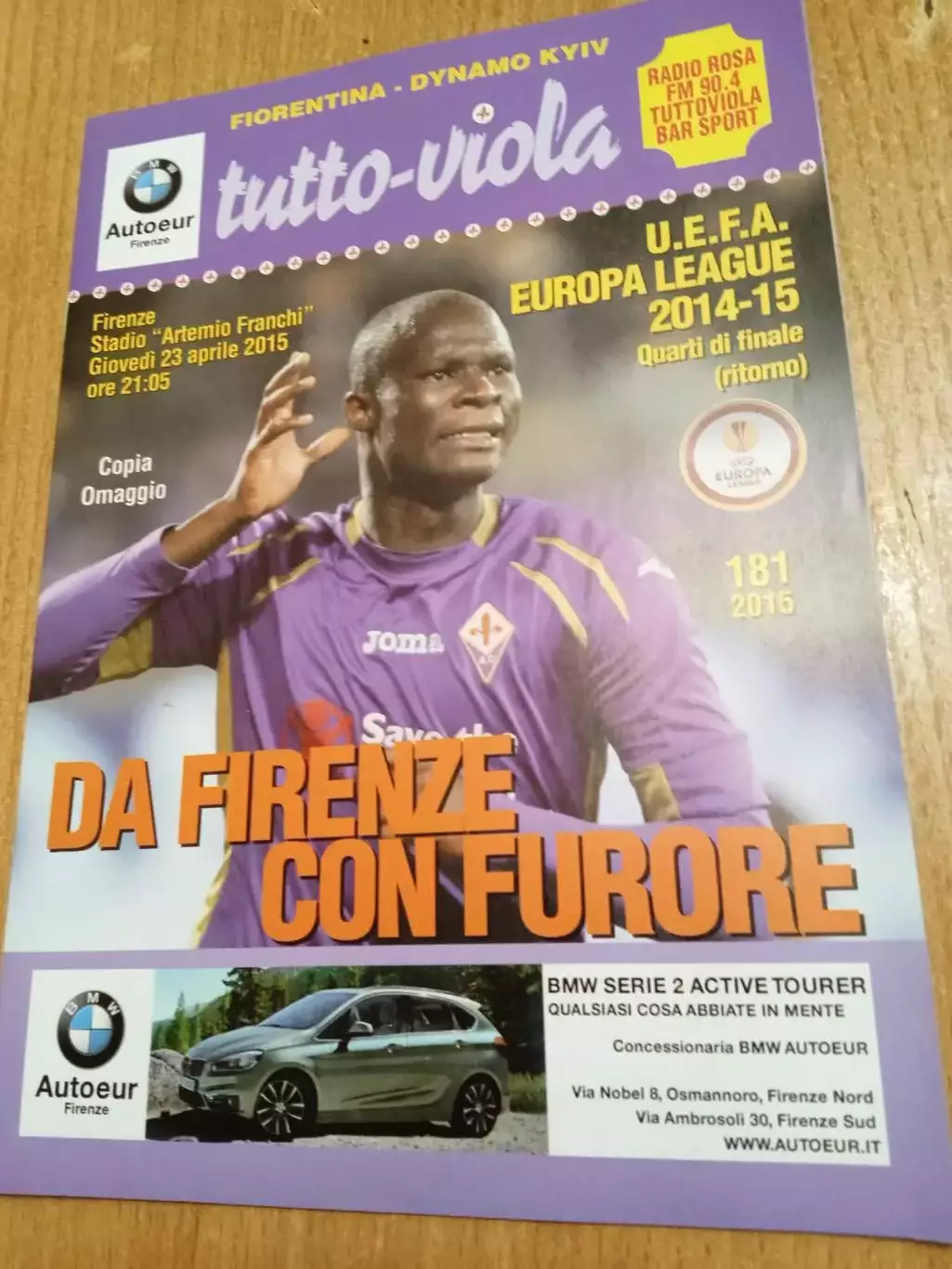 Фиорентина Италия-Динамо Киев-23.04.2015..