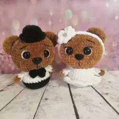 Свадебная парочка мишек: Жених и невеста