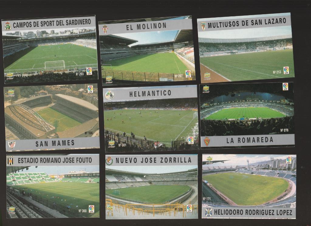 9 карт стадионы Испанских клубов (Атлетик, Сарагоса..)