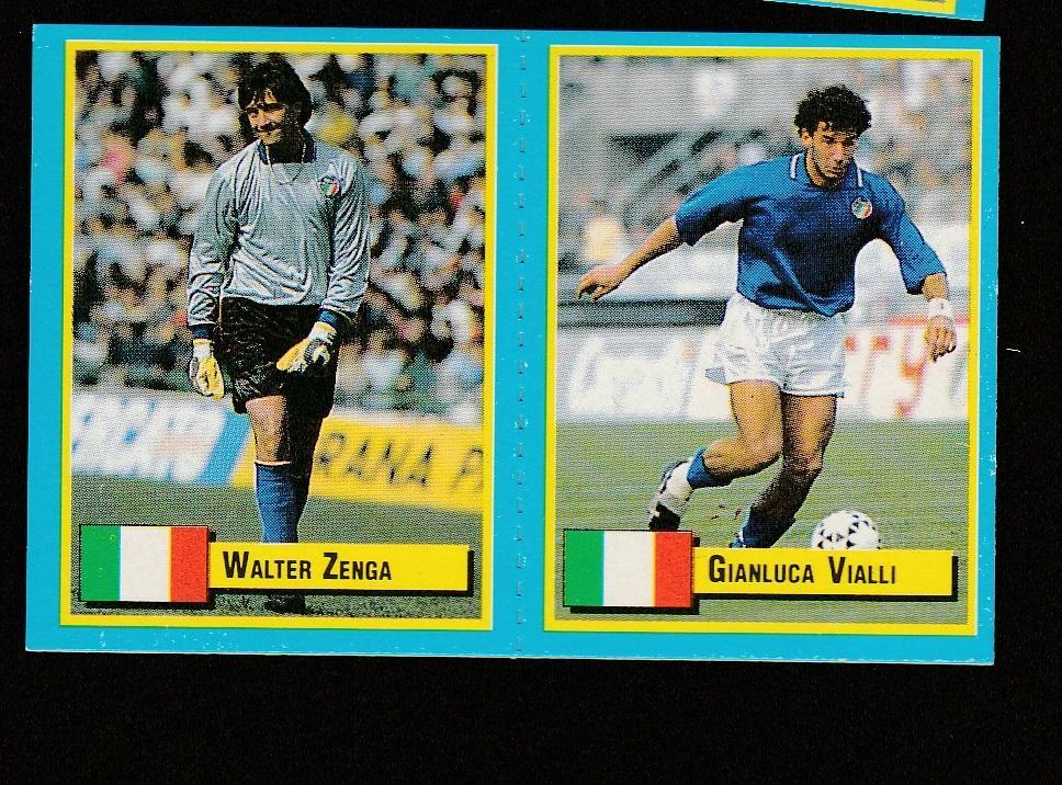 карточкаGianluca Vialli/ Walter Zenga CARD MICRO CALCIO VALLARDI 89