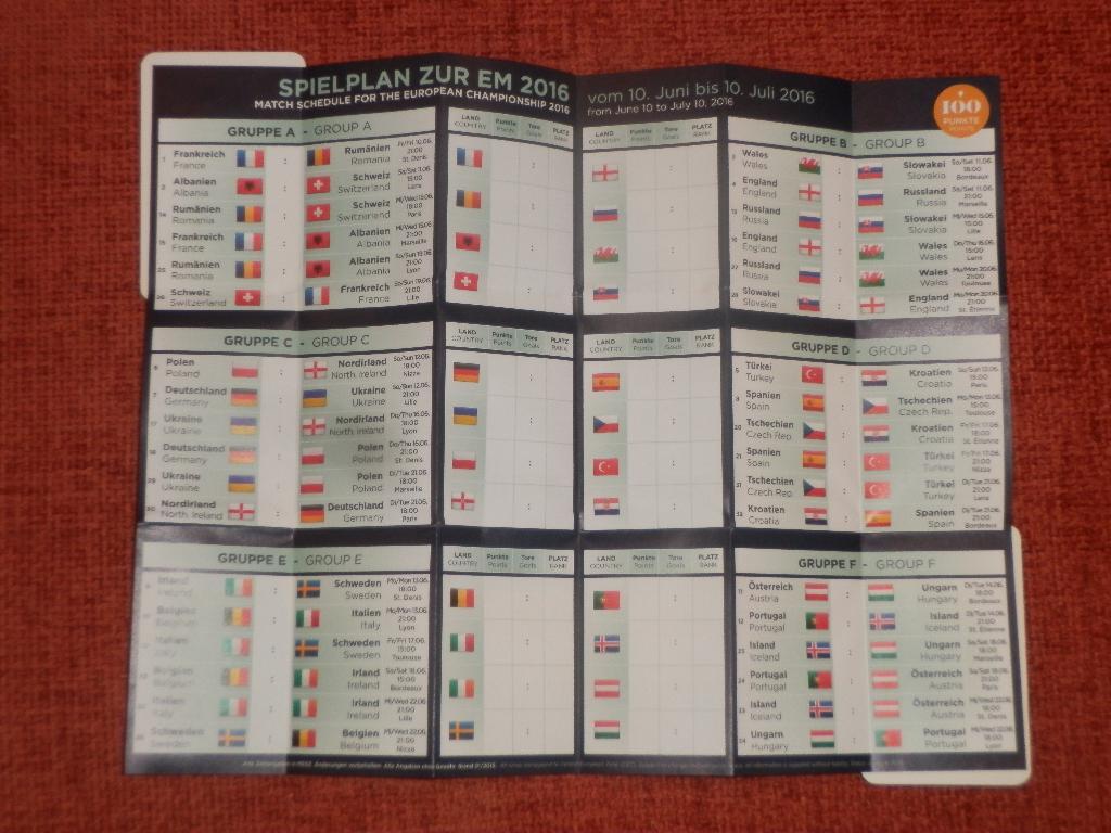 Немецкая книжка-раскладушка к EURO-2016 2