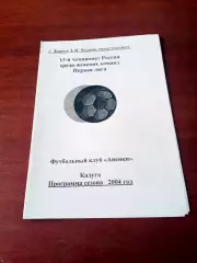 ФК Анненки Калуга. Программа сезона. 2004 год