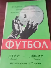 АКЦИЯ. Заря Калуга - Динамо Кашира. 3 июля 1985 год