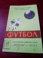 Торпедо Москва - ЦСКА. 27 апреля 1974 год