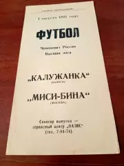 АКЦИЯ. Калужанка - МИСИ-БИНА Москва. 1 августа 1995 год