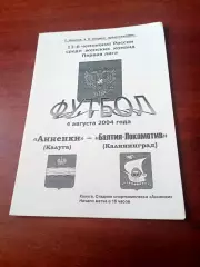 Анненки Калуга - Балтия-Локомотив Калининград. 4 августа 2004 год