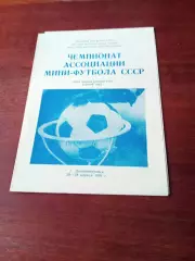 Тур - Ассоциация мини-футбола СССР. 1991 год, Днепропетровск
